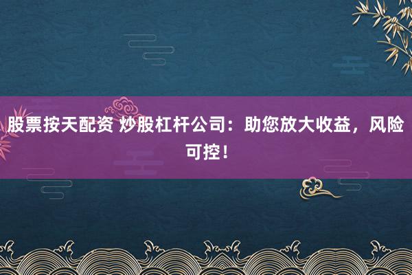 股票按天配资 炒股杠杆公司：助您放大收益，风险可控！