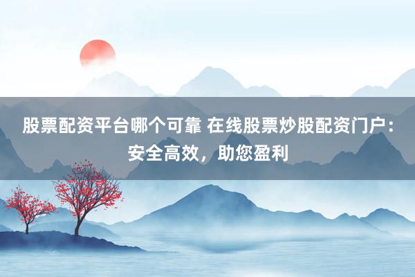 股票配资平台哪个可靠 在线股票炒股配资门户：安全高效，助您盈利