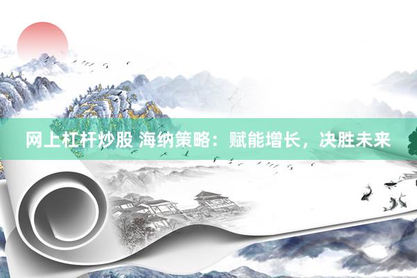 网上杠杆炒股 海纳策略：赋能增长，决胜未来