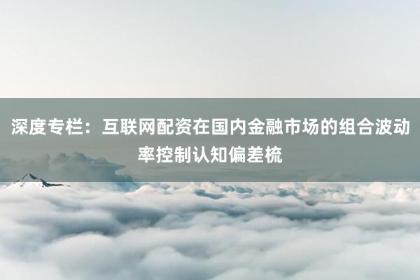 深度专栏：互联网配资在国内金融市场的组合波动率控制认知偏差梳