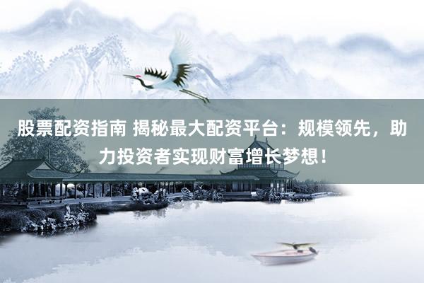 股票配资指南 揭秘最大配资平台：规模领先，助力投资者实现财富增长梦想！