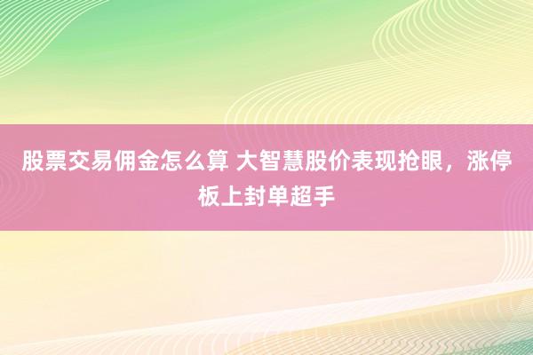 股票交易佣金怎么算 大智慧股价表现抢眼,涨停板上封单超手